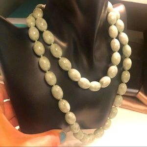 Genuine, Natural, Individuality Knotted Jadeite Jade Bead Necklace